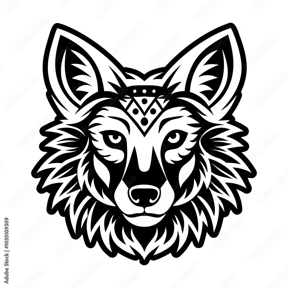 Dhole icon in glyph style Dhole icon in glyph style