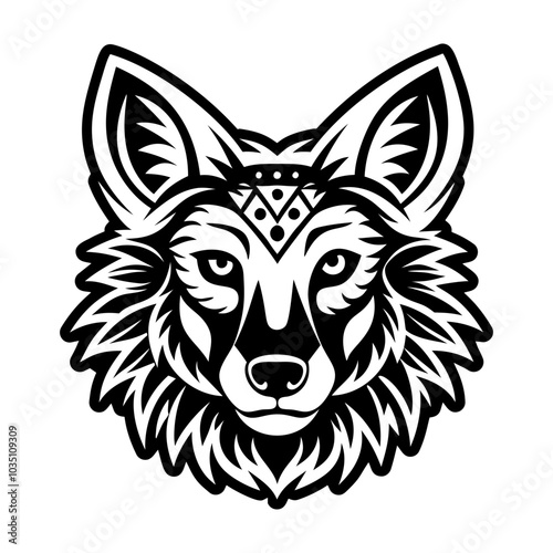 Dhole icon in glyph style 