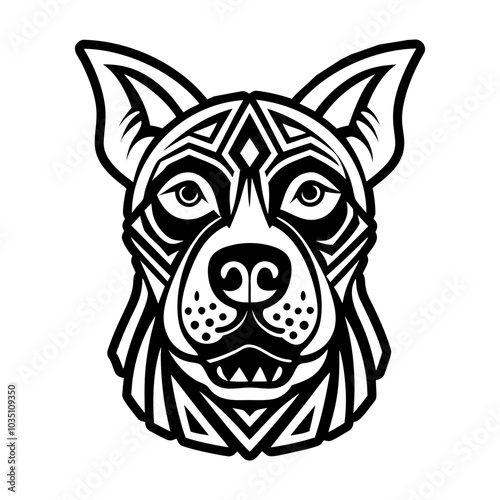 Dhole icon in glyph style 