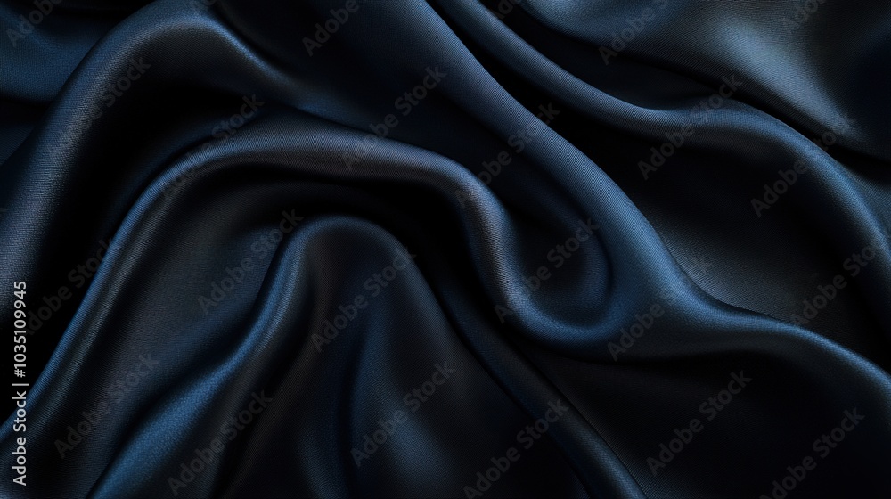 Elegant Black Silk Fabric with Soft Texture Elegant Black Silk Fabric with Soft Texture