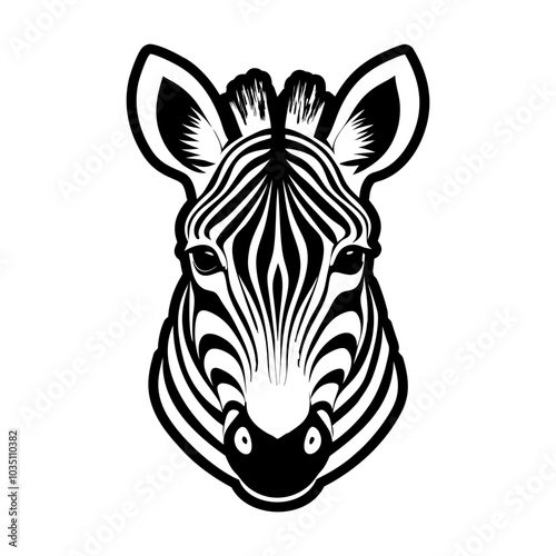 A glyph icon of buck head 