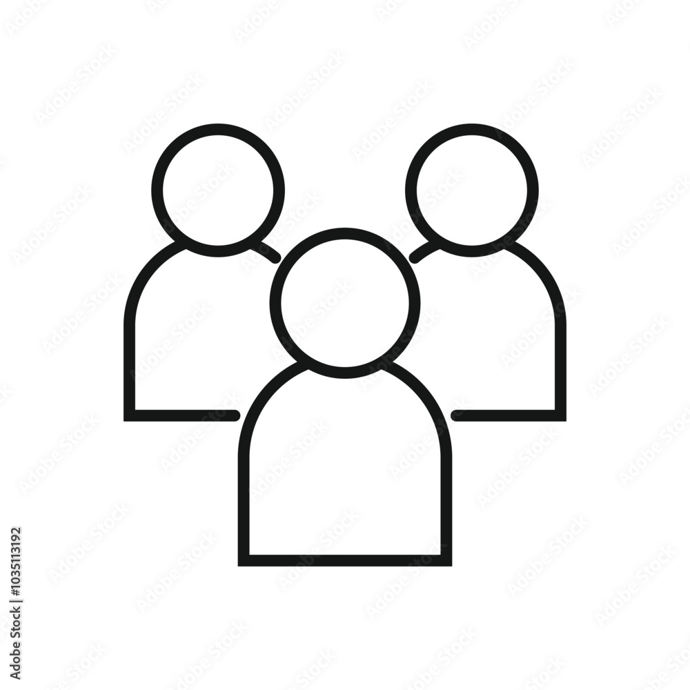 Editable Icon group of people, Vector illustration isolated on white background. using for Presentation, website or mobile app Editable Icon group of people, Vector illustration isolated on white background. using for Presentation, website or mobile app