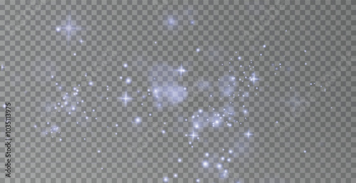 Christmas background. Powder dust light PNG. Magic shining pink dust. Fine, shiny dust bokeh particles fall off slightly. Fantastic shimmer effect. Vector illustrator.