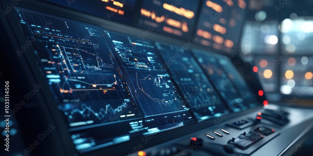 AI-driven control panel overseeing transport system networks AI-driven control panel overseeing transport system networks