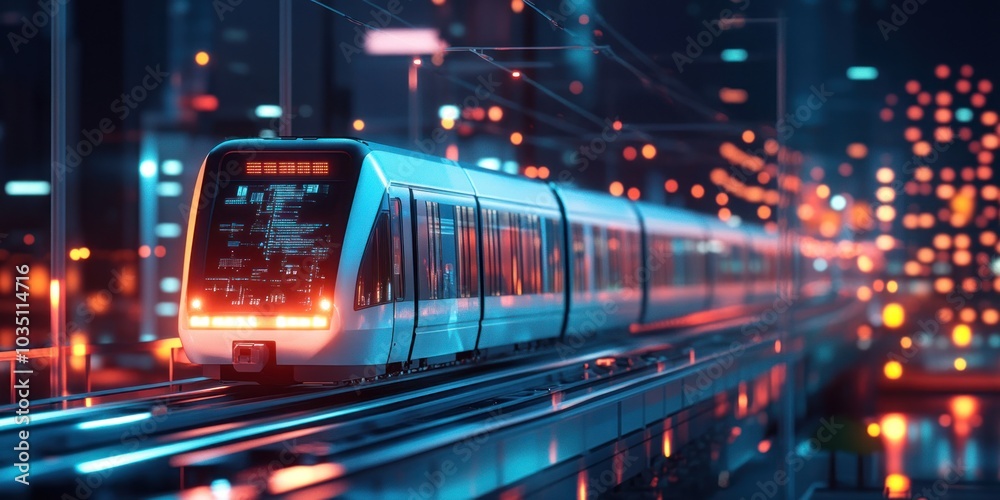 AI-driven transport control system managing electric monorail operations AI-driven transport control system managing electric monorail operations