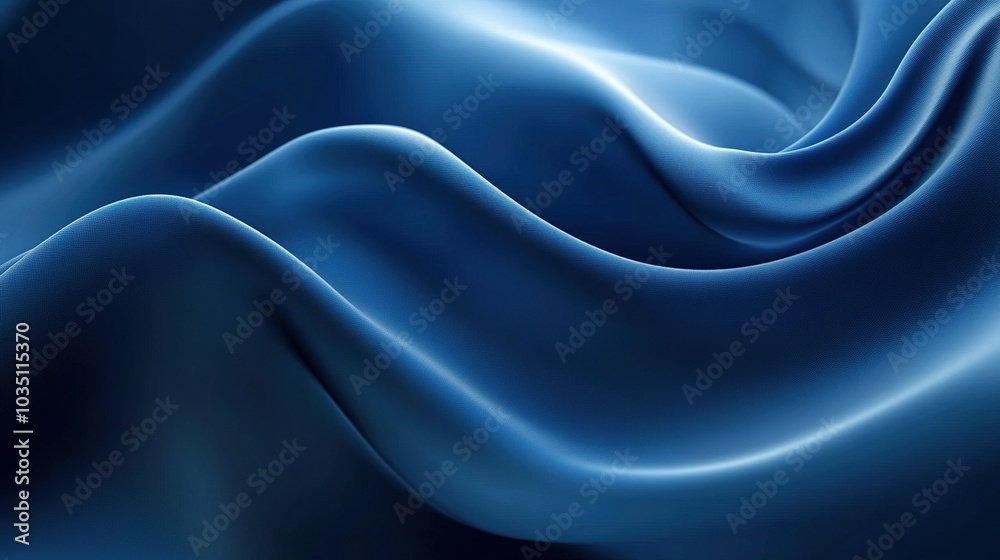 Obraz premium Smooth Blue Fabric Texture for Background Design