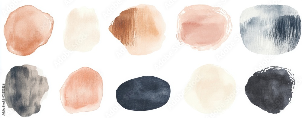Watercolor Abstract Shapes. Watercolor Abstract Shapes.