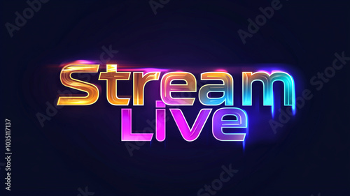 Stylish "Stream Live" Logo in a Sleek Design with Minimalistic Features for Branding..