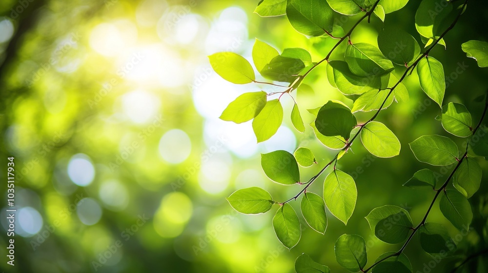Lush Green Leaves in Soft Natural Light Lush Green Leaves in Soft Natural Light