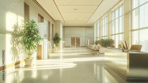 Clean and empty hospital office design, no activity