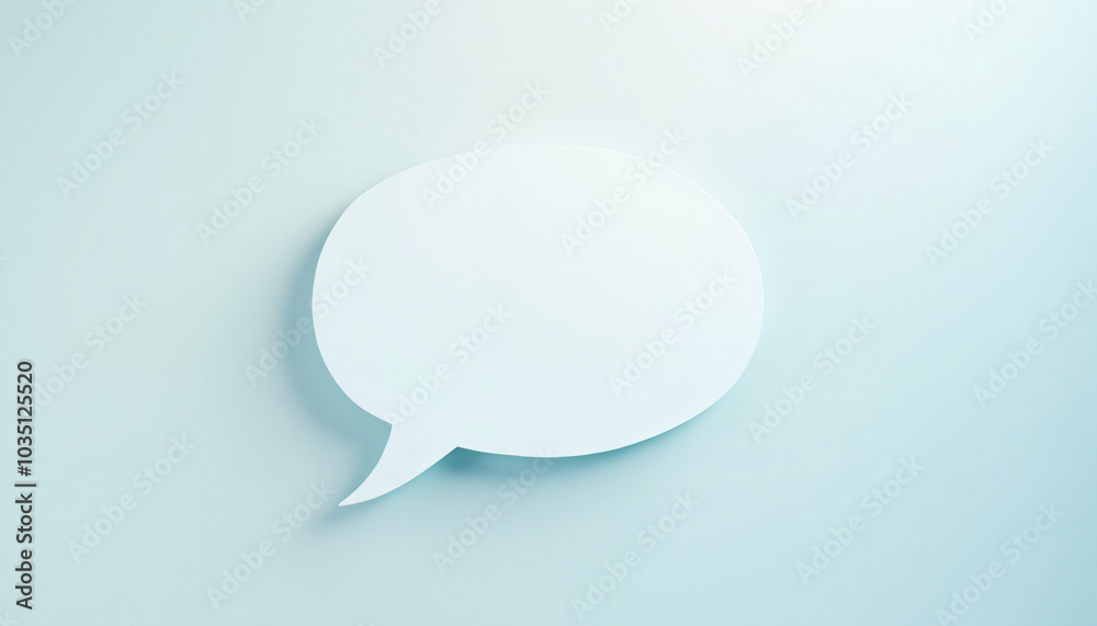 Light Blue Speech Bubble on a Soft Gradient Background Light Blue Speech Bubble on a Soft Gradient Background