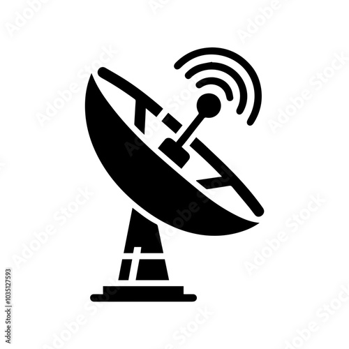 simple satelite antenna signal icon 