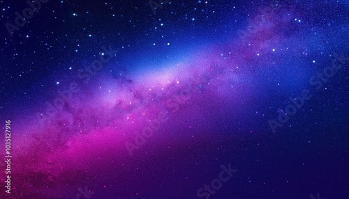 Stellar Veil of Twilight. Ethereal Galaxy and Nebula Spread Across a Deep Blue and Violet Night Sky with Scattered Stars. Perfect for Celestial-Themed Backgrounds, Posters, and Digital Art Projects