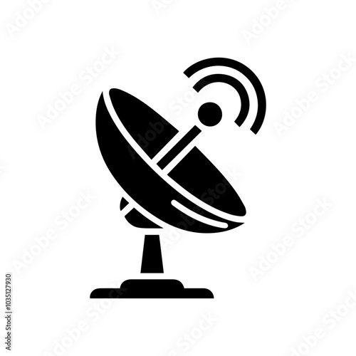 simple satelite antenna signal icon 