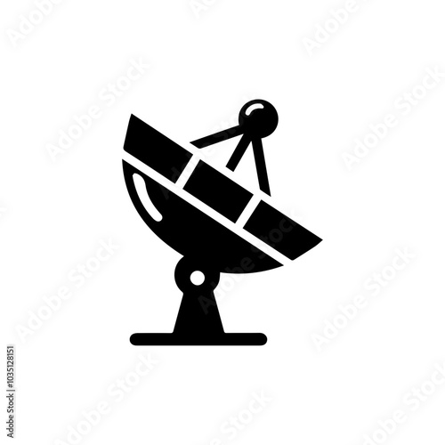 simple satelite antenna signal icon 