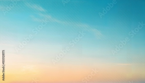 Serene Gradient Sunrise to Sunset Sky Background. Tranquil Blend of Soft Blue, Peach, and Warm Hues for Inspirational Posters, Minimalist Banner Design, or Relaxing Digital Wallpaper with Copy Space