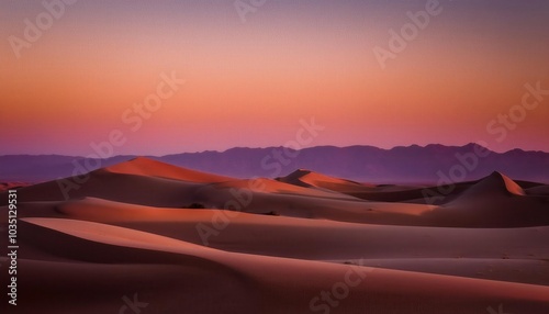 Golden Sand Dunes at Sunset. Serene Desert Landscape with Rolling Shadows, Soft Light, and Distant Horizon, Ideal for Travel Posters, Background Textures, Website Banners with Ample Copy Space