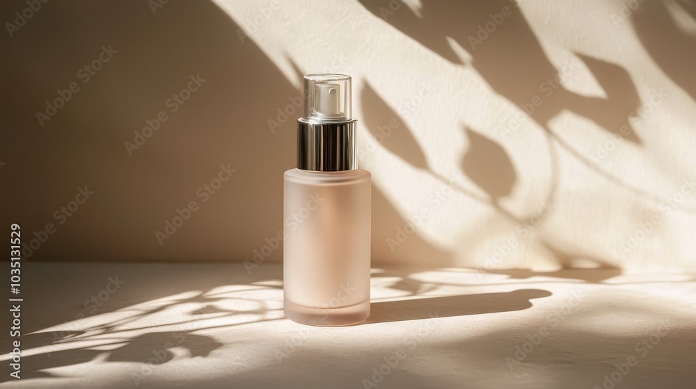 Soft Shades and Light on a Skincare Bottle Soft Shades and Light on a Skincare Bottle