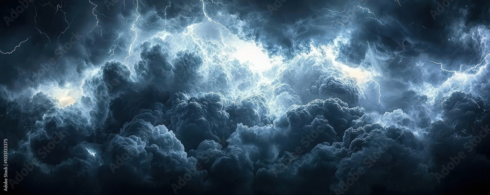 Dramatic Night Sky with Swirling Black Clouds Dramatic Night Sky with Swirling Black Clouds