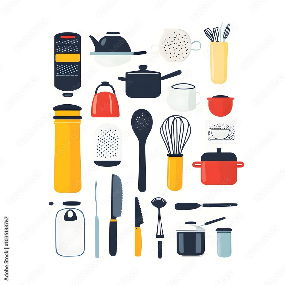 Kitchen Utensil Set Cooking Tools Illustration Kitchen Utensil Set Cooking Tools Illustration