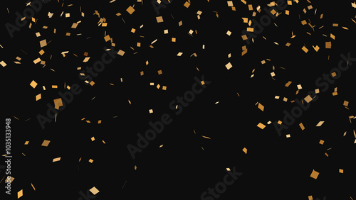 A background illustration of a golden confetti.