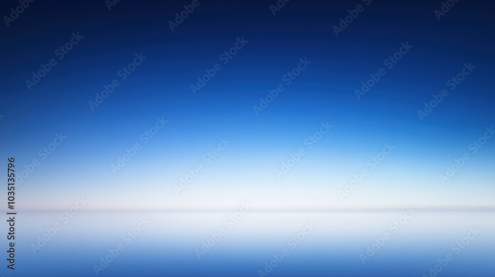Tranquil Blue Horizon at Dawn Tranquil Blue Horizon at Dawn