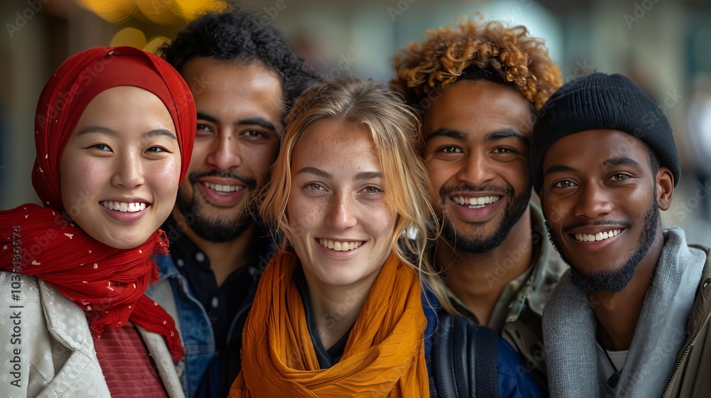 Diverse Group of Young Adults Smiling Together Multicultural Friendship Happy Friends I Diverse Group of Young Adults Smiling Together Multicultural Friendship Happy Friends I
