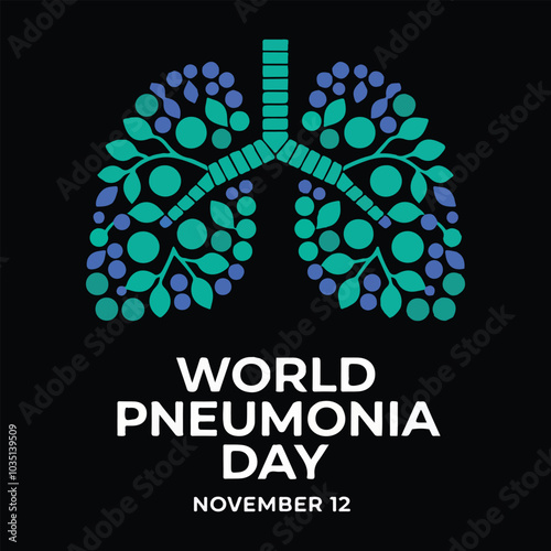 world pneumonia day vector illustration