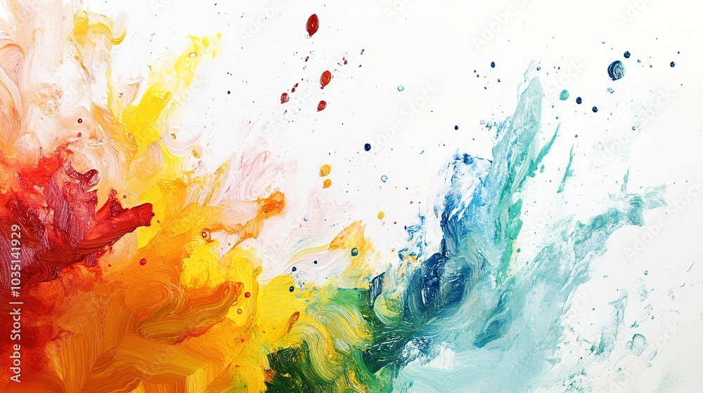 Vibrant Abstract Splash of Colorful Paint Vibrant Abstract Splash of Colorful Paint
