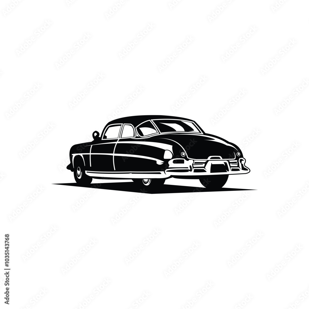 Naklejka premium vintage car Greased lightning logo monochrome. isolated white background appears from behind perfectly. best for logo, badge, emblem, icon, sticker design.