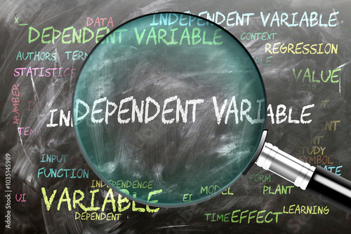Foto Independent Variable being studied, examined - under close inspection
