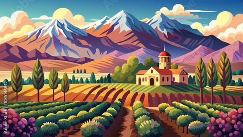 agriculture mendoza vineyards vineyards illustration nature winery, farm red, andes grape agriculture mendoza vineyards vineyards