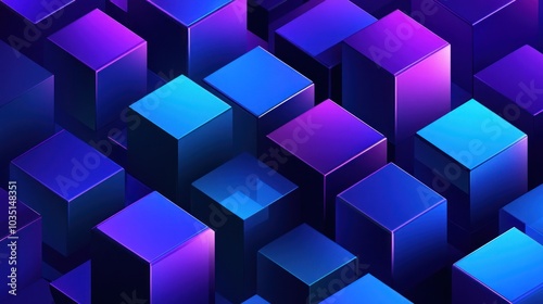 Abstract 3D Geometric Pattern