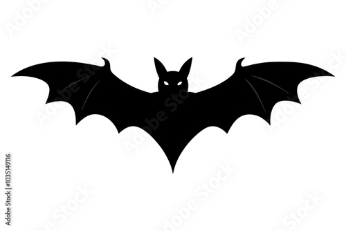 Bat Silhouette | isolated vector silhouette illustration on white background