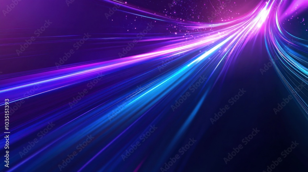 Abstract Light Trails with Neon Lights