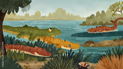 Funny Crocodiles and Snakes