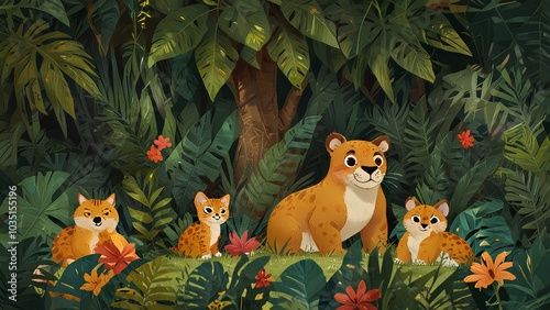 Sweet Tropical Jungle Friends