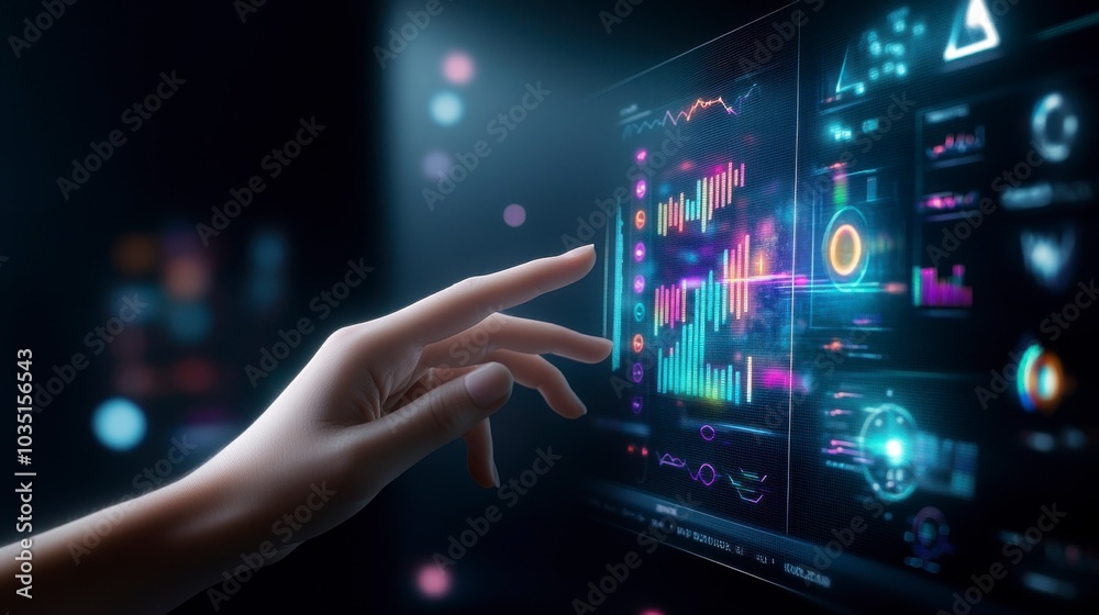 Hand Reaching Towards Interactive Digital Display Hand Reaching Towards Interactive Digital Display