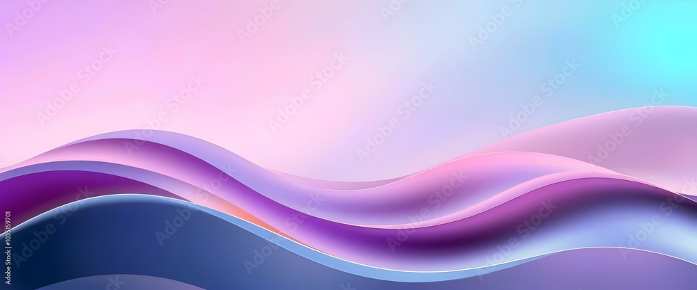 Naklejka premium Abstract Wavy Background with Purple and Blue