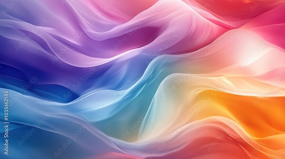 Abstract Colorful Waves in Soft Gradients Abstract Colorful Waves in Soft Gradients