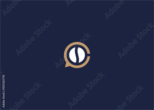 Letter c with coffee logo icon design vector design template inspiration