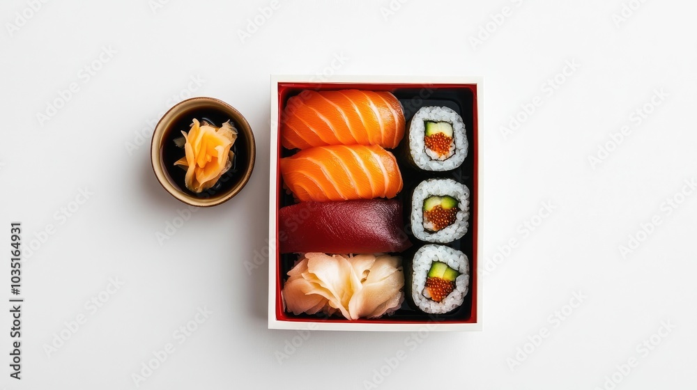 Fresh Sushi Box with Assorted Varieties and Sides Fresh Sushi Box with Assorted Varieties and Sides
