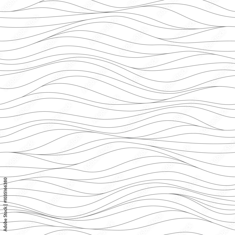 Fototapeta premium Seamless wave pattern. Water waves. Wavy lines