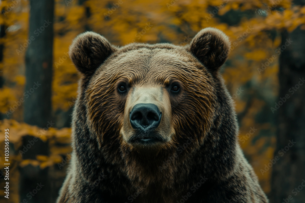 Fototapeta premium An animal in an autumn forest created with generative AI technology