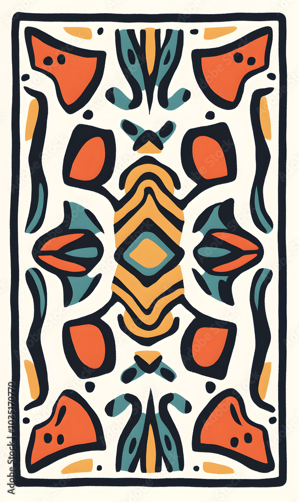 Geometric and Organic Doodle Tile and Carpet Designs with White Borders | Hand-drawn, Abstract, Floral, and Symmetrical Patterns in Soft Pastel and Earth Tones