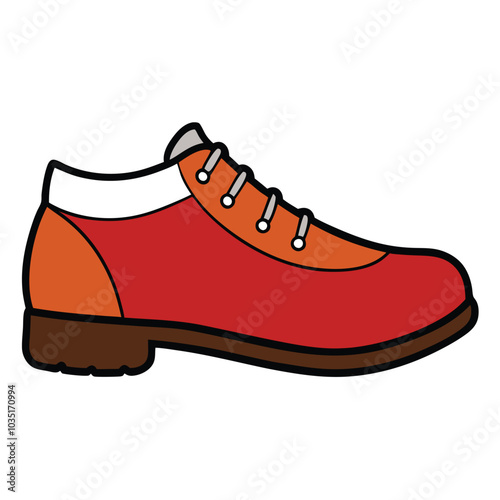 boots flat vector illustration clipart white background