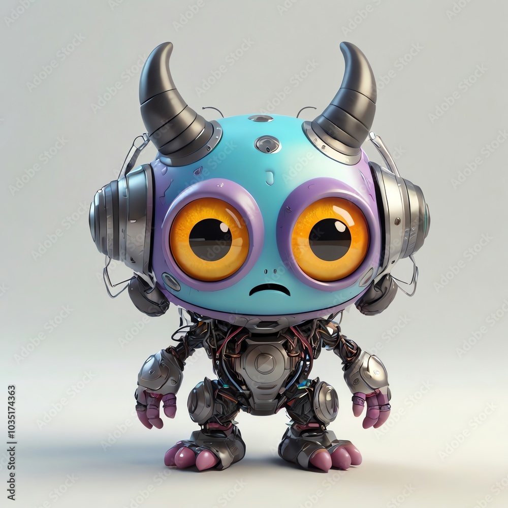 Cute Robot with Big Eyes Cute Robot with Big Eyes