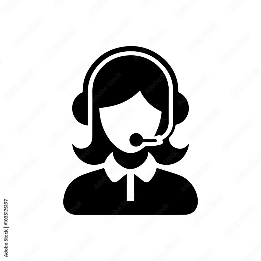 woman call center icon, woman customer service avatar icon. woman call center icon, woman customer service avatar icon.