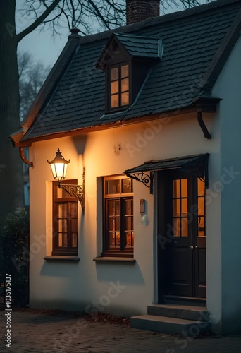 old house at night