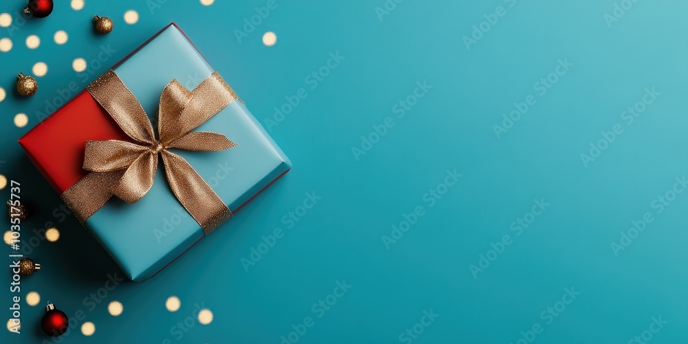 Colorful Gift Box on Vibrant Background Colorful Gift Box on Vibrant Background